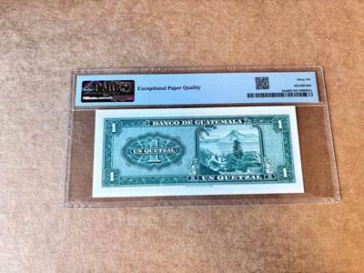 【Blue Auction】世界纸币精拍第667期【精】——16级TOP拍卖/信誉/品质/专业/高效💫 危地马拉 1964年1格查尔 PMG66EPQ 