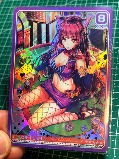 显眼宝16期 全部个人私藏卡～ - 驴歪歪斑斓少女一张 折光彩闪 