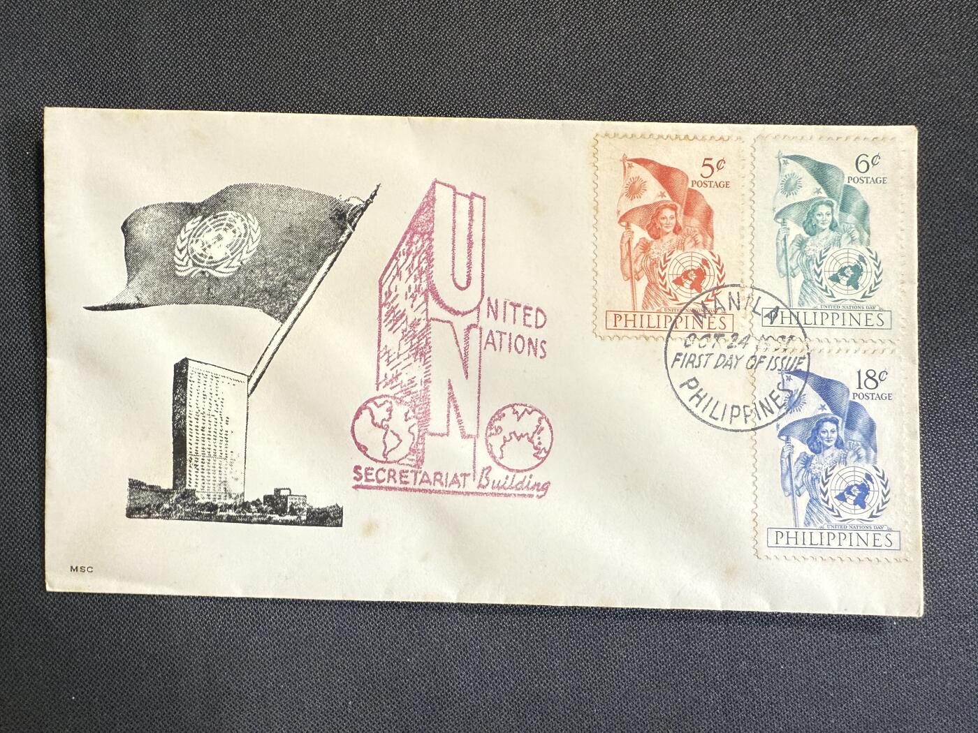 【第76期】莲池国际邮品 限时拍 含秒杀 【菲律宾】1951 联合国 套票官封