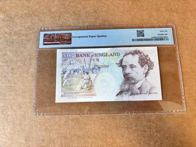 【Blue Auction】世界纸币精拍第667期【精】——16级TOP拍卖/信誉/品质/专业/高效💫 英国 1992年10镑  PMG66EPQ