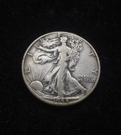 世界钱币专场拍卖 - 美国1944年行走女神半美元银币 12.5克90%银