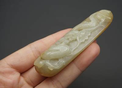 玉石翡翠玛瑙｜拍卖专场 和田玉精雕龙纹牌挂件｜尺寸详见图七