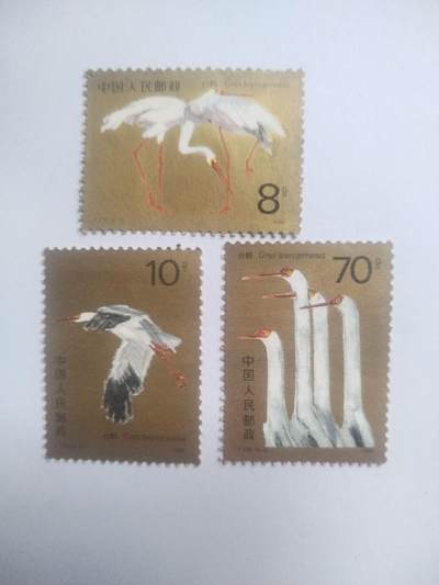 邮票专场 1986年 白鹤一套。