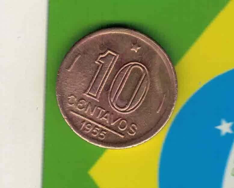 巴西1955年10分 美洲硬币 实物如图
