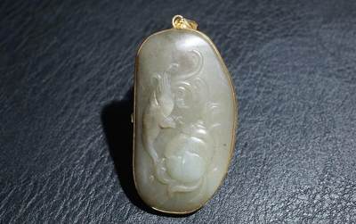 玉石翡翠玛瑙｜拍卖专场 苏工老和田玉花鸟挂件｜尺寸详见图九