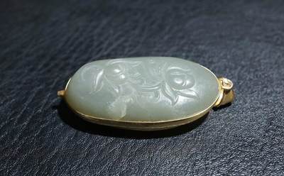 玉石翡翠玛瑙｜拍卖专场 苏工老和田玉莲花挂件｜尺寸详见图九