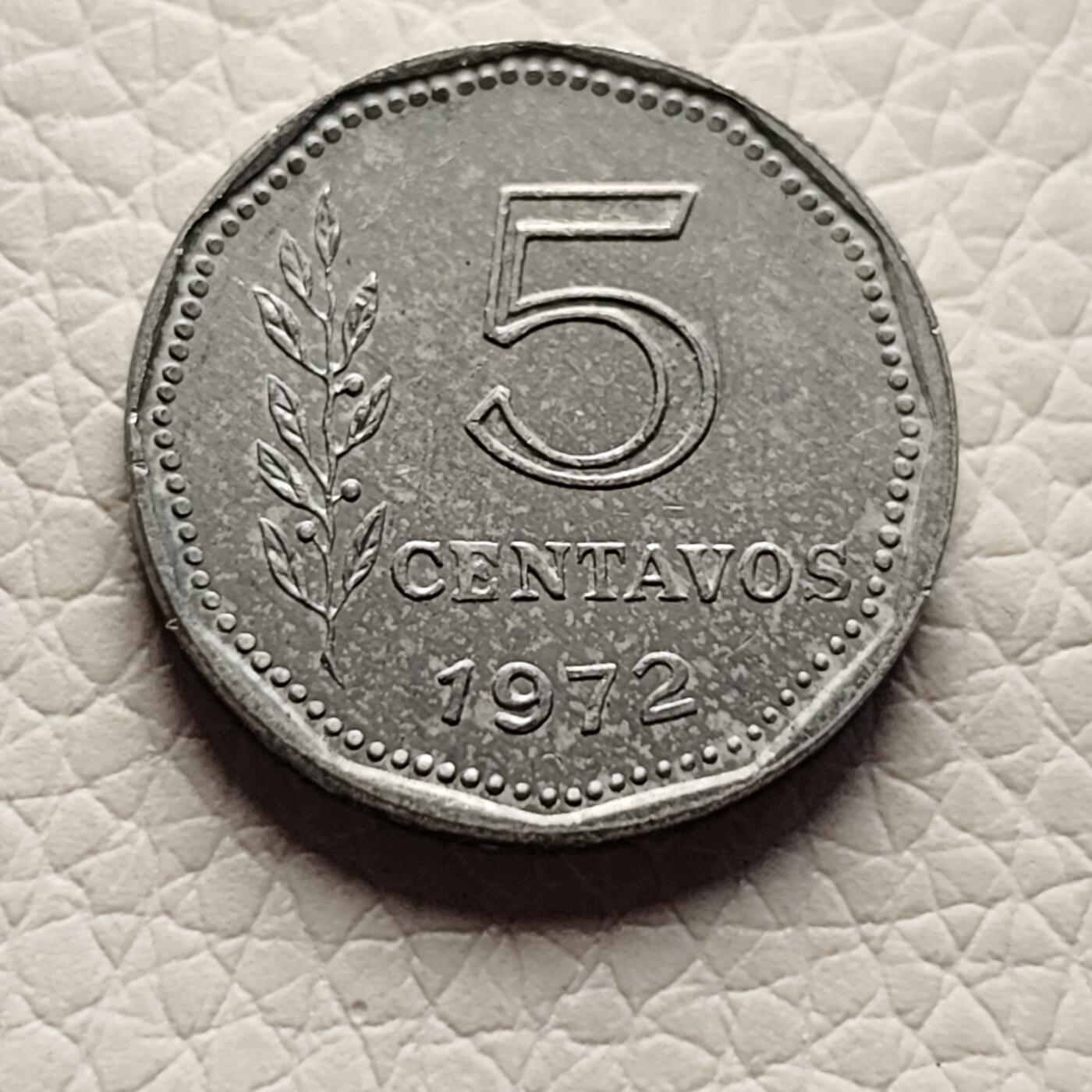 泉币菌-第27场-中外散币乐园 阿根廷5分铝币，自由女神 16.63mm