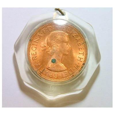 英国1967年 伊丽莎白高浮雕精制币章多边形八角吊坠 43MM    - 英国1967年 伊丽莎白高浮雕精制币章多边形八角吊坠 43MM   