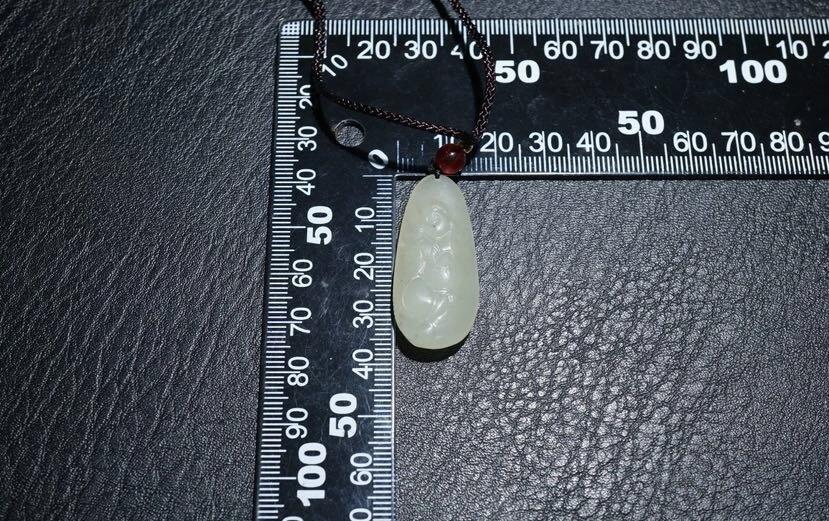 玉石翡翠玛瑙｜拍卖专场 苏工老和田玉弥勒挂件｜尺寸详见图七