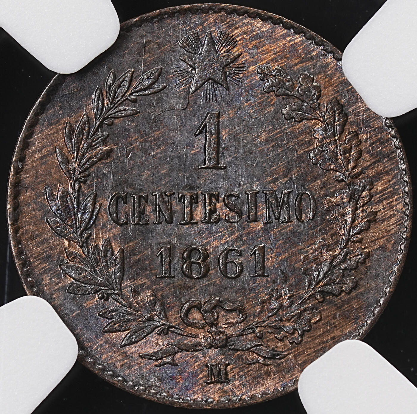 修遠堂世界钱币第七十一期 NGC MS63RB 1861年意大利1分铜币