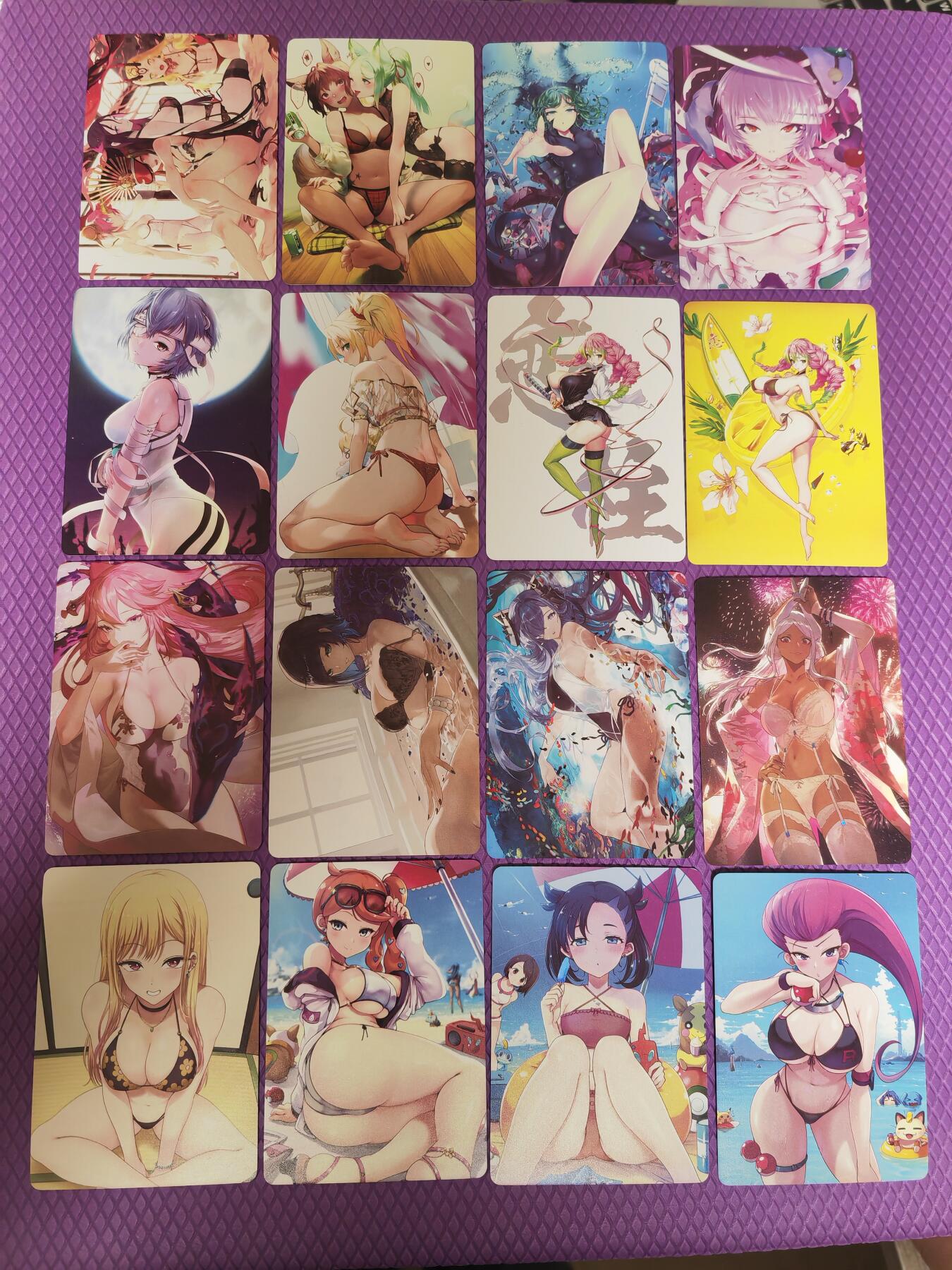 阳大大卡牌超级大甩拍第54期（周五晚上九点截拍，持续收拍品，进群福利早知道） 燎原卡牌-ACG美少女-金彩-16张