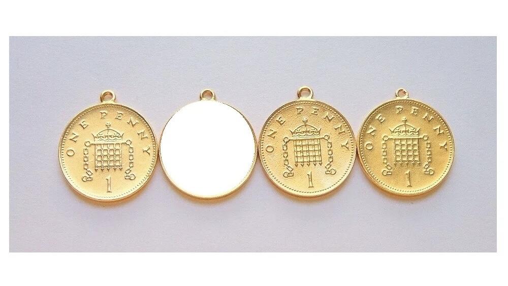 单枚价 英国伊丽莎白二世中老年像 镀金高浮雕精制币章吊坠 20MM