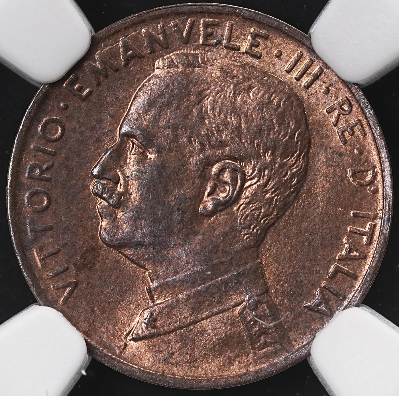 修遠堂世界钱币第七十一期 NGC MS64RB 1915年意大利1分铜币