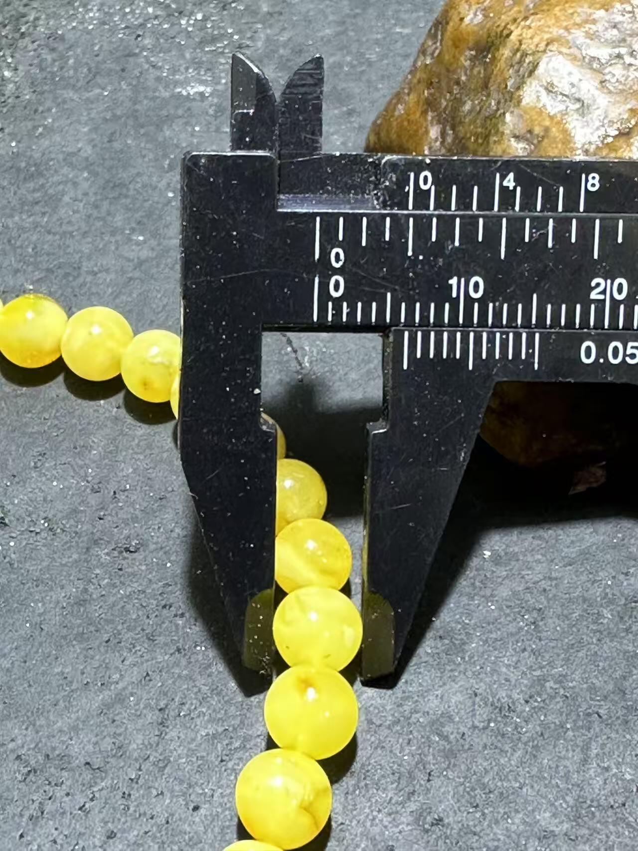 天然俄料蜜蜡单圈手串1条！，