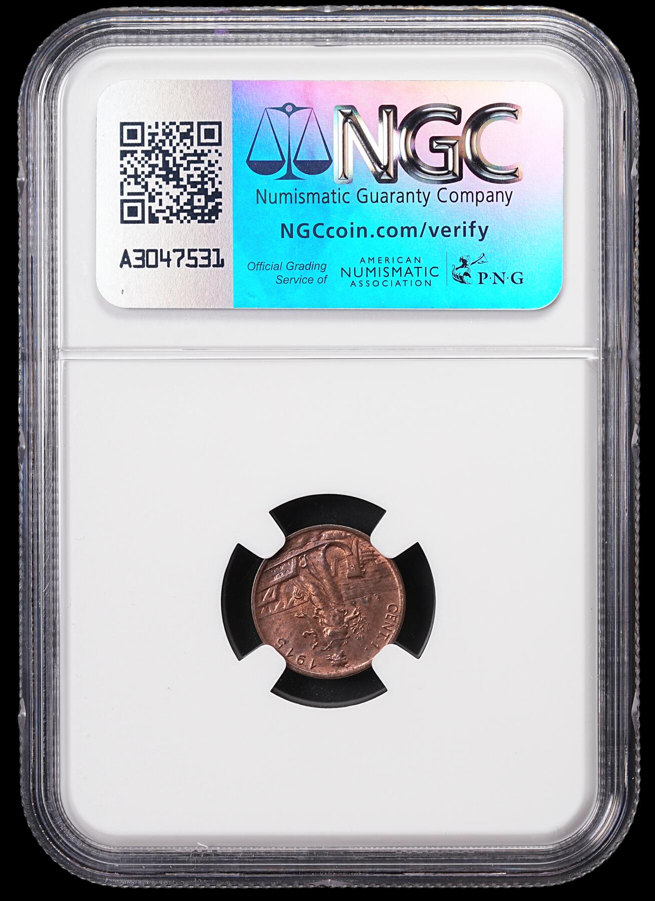 修遠堂世界钱币第七十一期 NGC MS64RB 1915年意大利1分铜币