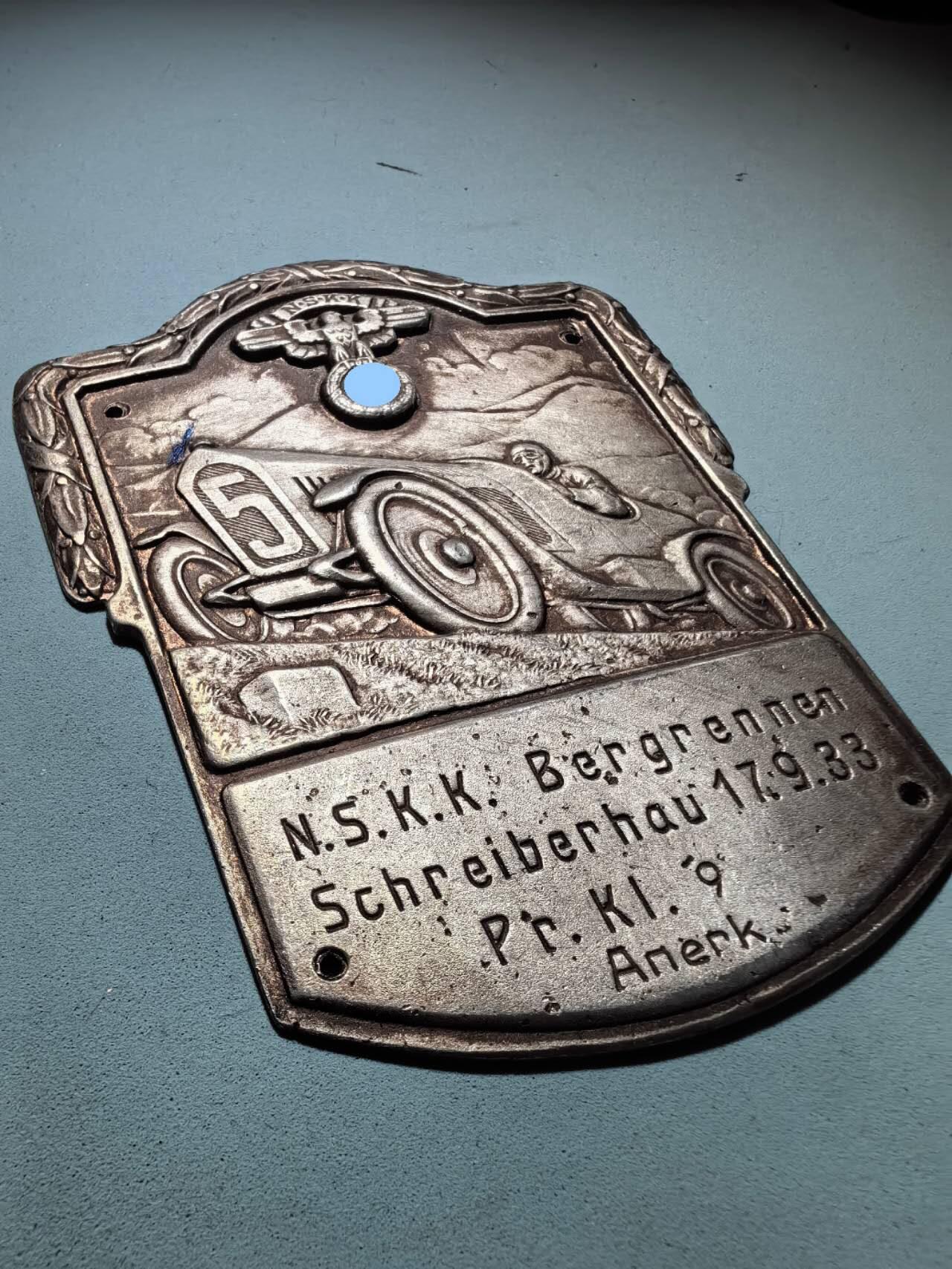 盛世勋华——号角文化勋章邮票专场拍卖第288期 德国（1939）NS运输团（NSKK）1933年山地赛纪念章 极为少见