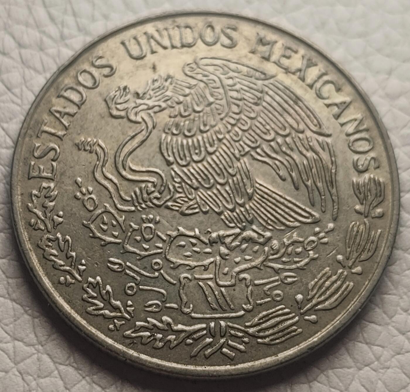 泉币菌-第30场-中外散币乐园 墨西哥1975年1比索独立战争领袖莫雷洛斯硬币29mm-