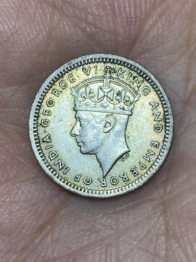 2025年第五十一场(总第七十七场）外国好品散币(免佣金) - 英属马来亚1943年5分银币(乔治六世时期第二版，首发年仅发行2年)