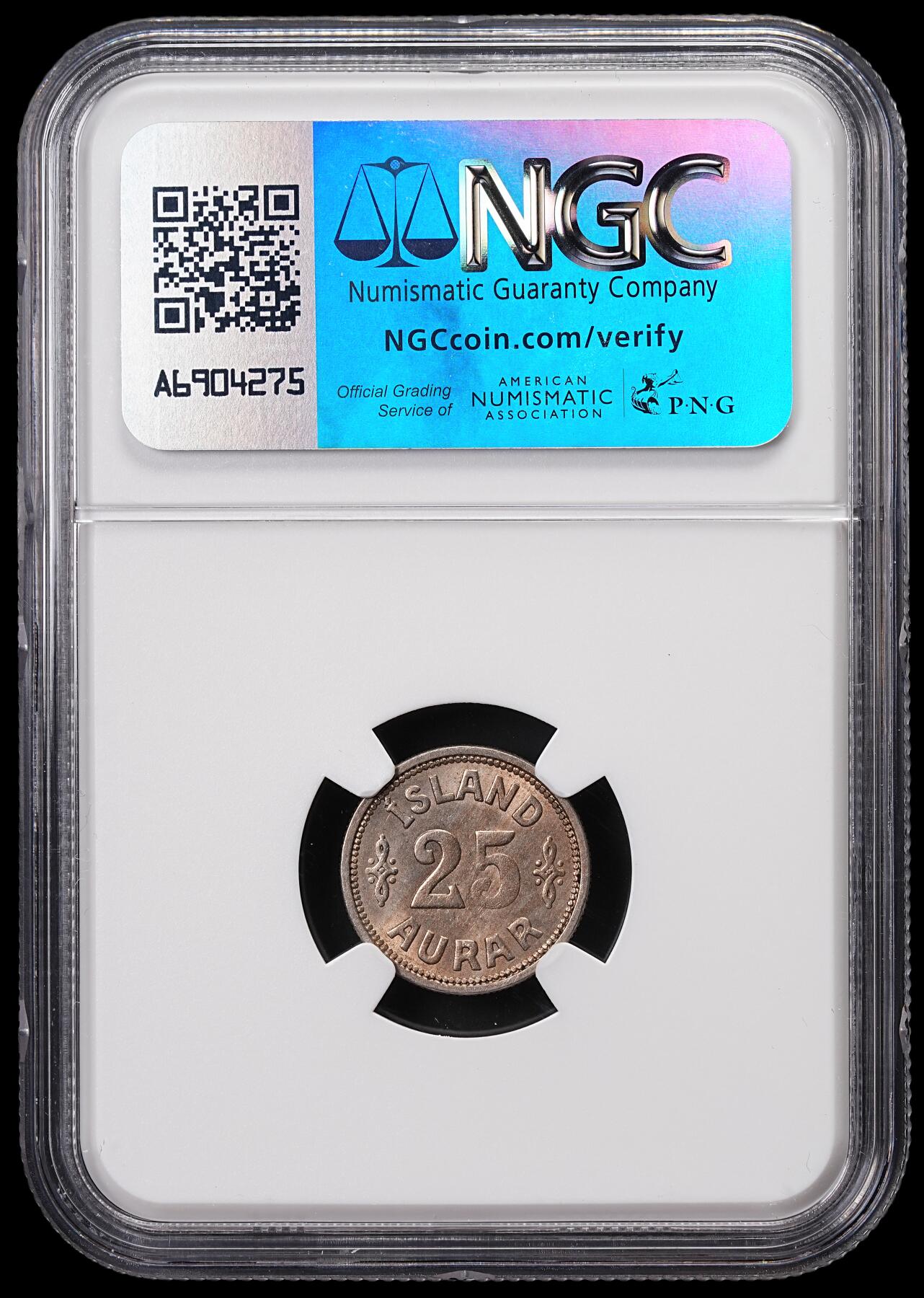 修遠堂世界钱币第七十一期 NGC MS64 1923年冰岛25 AURAR
