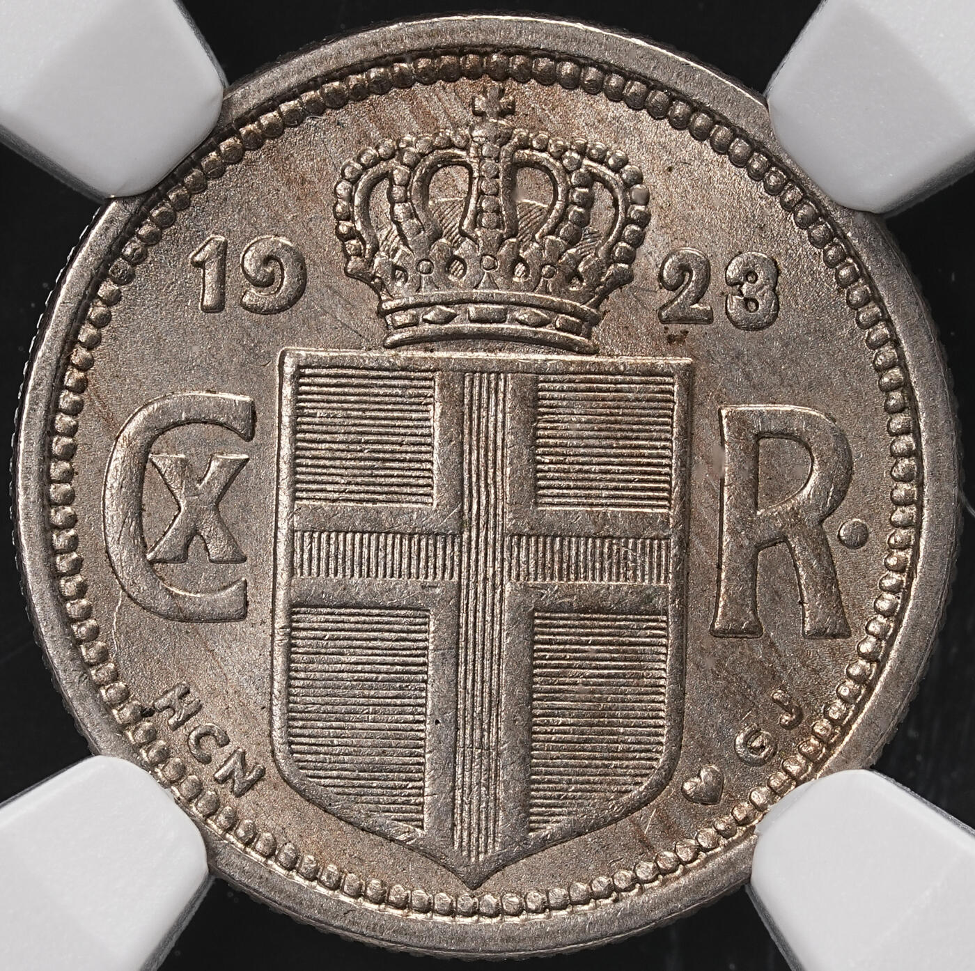 修遠堂世界钱币第七十一期 NGC MS64 1923年冰岛25 AURAR