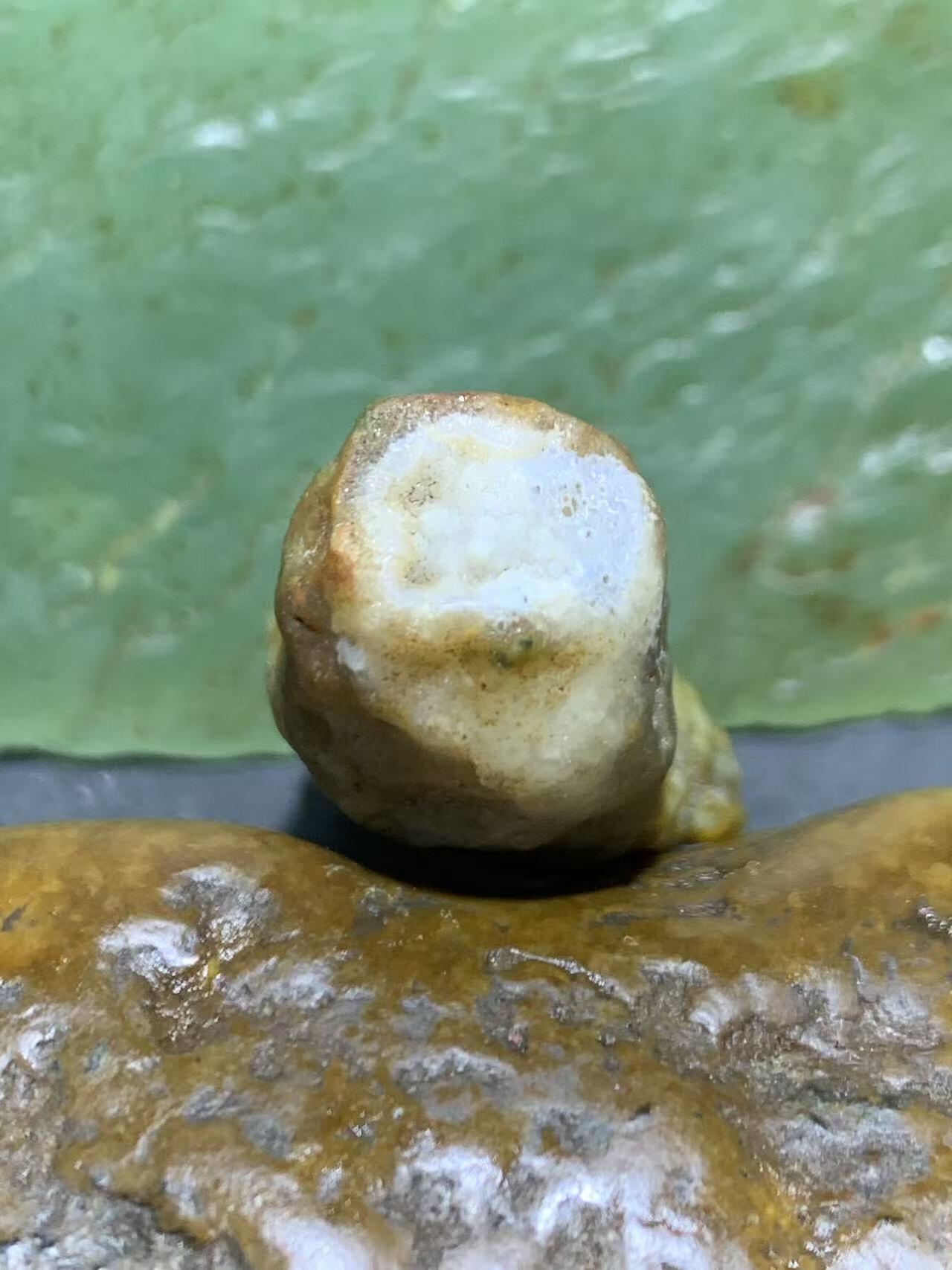 精美阿拉善高玉化极细鱼籽筋脉石原石一颗，