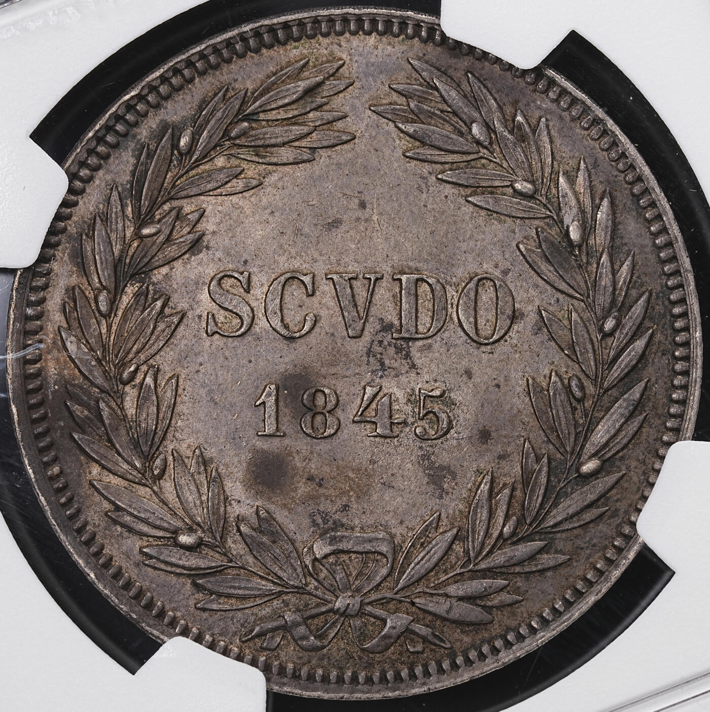 修遠堂世界钱币第七十一期 NGC MS61 1845年教皇国 SCUDO大银币 厚重老包浆