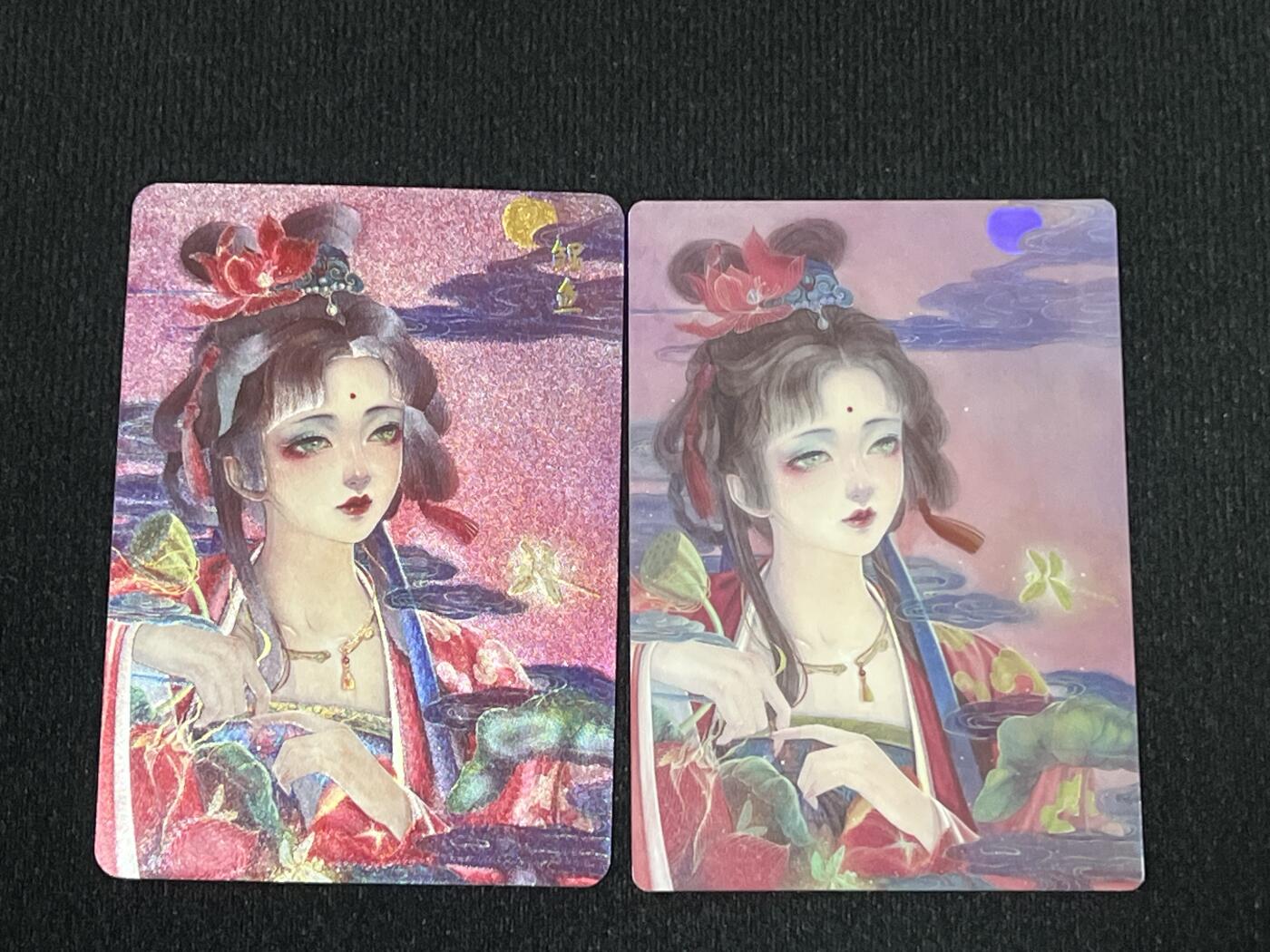 卡牌发烧友第3期（各类国潮卡牌，不寄存，自制卡难免瑕疵，可能存在出厂瑕疵，品控介意勿拍！） 卡联社 山海美人 鲤鱼六 粗闪 彩闪一对