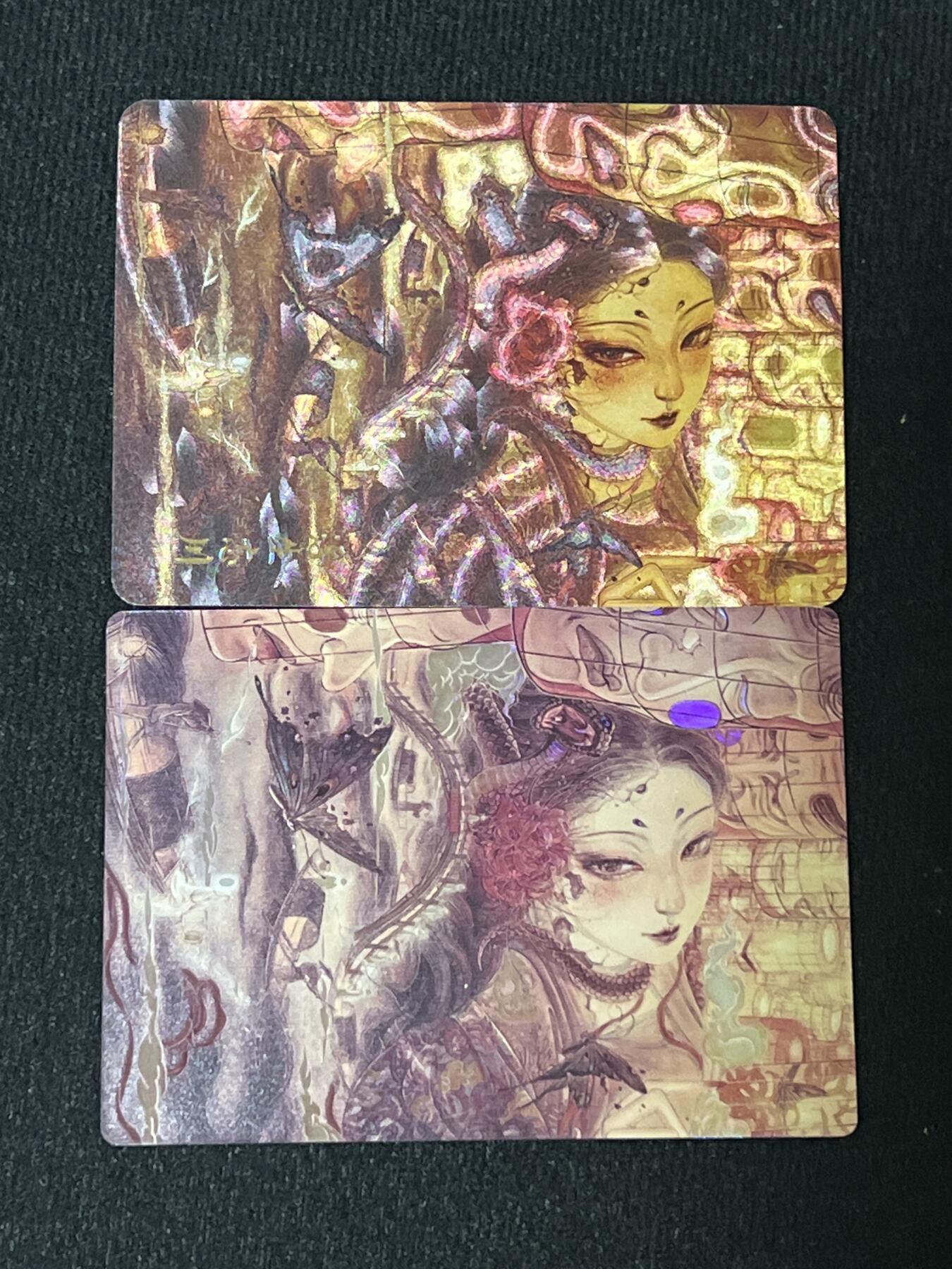 卡牌发烧友第3期（各类国潮卡牌，不寄存，自制卡难免瑕疵，可能存在出厂瑕疵，品控介意勿拍！） 卡联社 山海美人 浮生忘川六 粗闪 彩闪一对