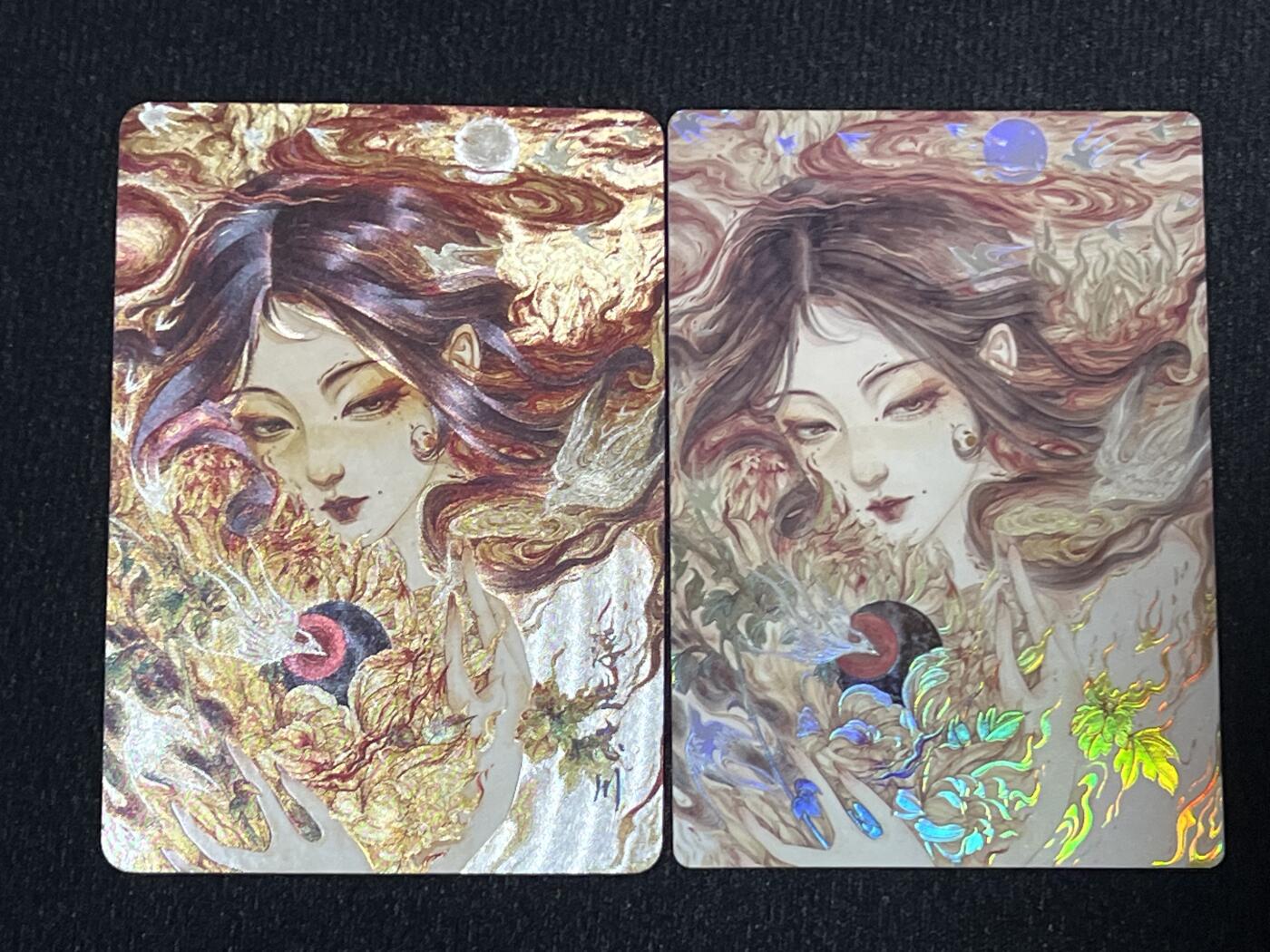 卡牌发烧友第3期（各类国潮卡牌，不寄存，自制卡难免瑕疵，可能存在出厂瑕疵，品控介意勿拍！） 卡联社 山海美人 浮生忘川三 粗闪 彩闪一对