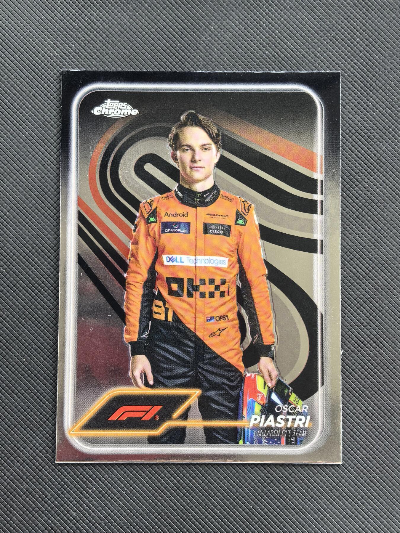 【博洋堂】卡牌拍卖专场第001期首拍 2024 Topps Chrome F1 方程式赛车 Oscar Piastri 奥斯卡 皮亚斯特里 迈凯伦车队 定妆照 正定 银折 未来巨星 本赛季已经三个分站赛冠军 有望年度车手总冠军