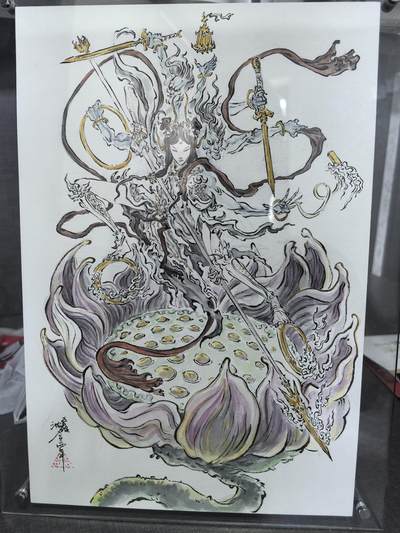 阳大大卡牌超级大甩拍第54期（周五晚上九点截拍，持续收拍品，进群福利早知道） - 【原画】启读文化 沈鑫 封神 哪吒灵珠觉醒 新加坡参展作品 稀缺好物 可遇不可求 背面题词字画无敌
