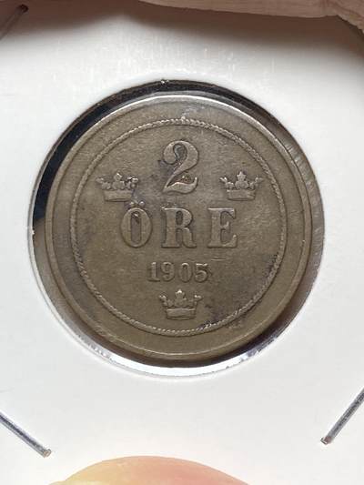 2025年第五十一场(总第七十七场）外国好品散币(免佣金) - 少见好品–瑞典🇸🇪1905年2欧尔(奥斯卡二世时期，小王冠版关门年)