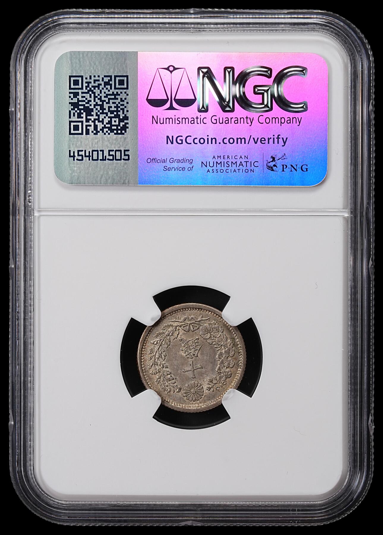 修遠堂世界钱币第七十一期 NGC MS63 明治三十七年龙十钱银币