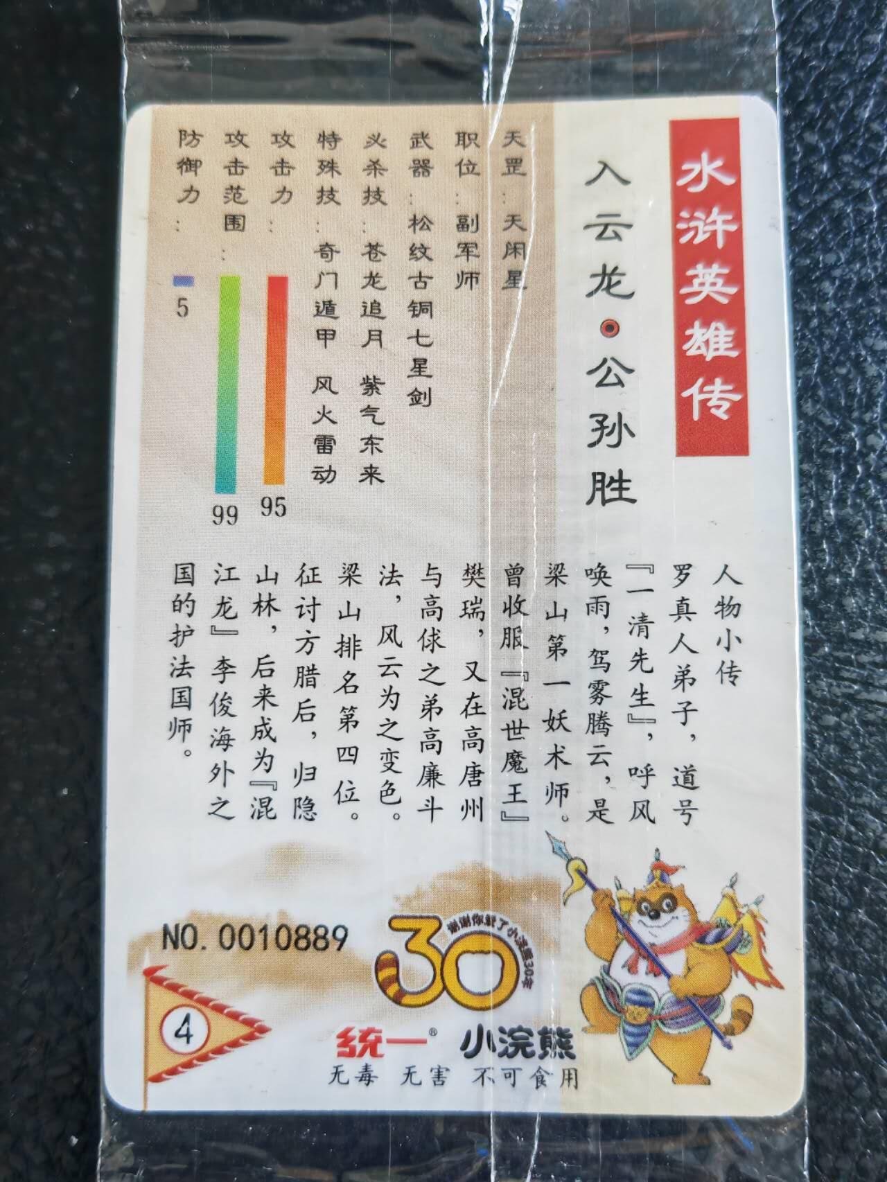 阳大大卡牌超级大甩拍第54期（周五晚上九点截拍，持续收拍品，进群福利早知道） 【小编】统一小浣熊水浒30周年 掌管机密副军师 入云龙公孙胜