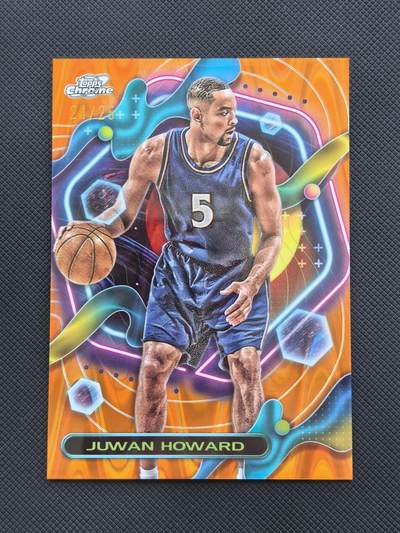 【博洋堂】卡牌拍卖专场第001期首拍 - 2024 Topps Chrome Cosmic Juwan Howard 朱万 霍华德 橙变形虫折 霍二叔 姚明队友 24/25编 低编 收藏佳品