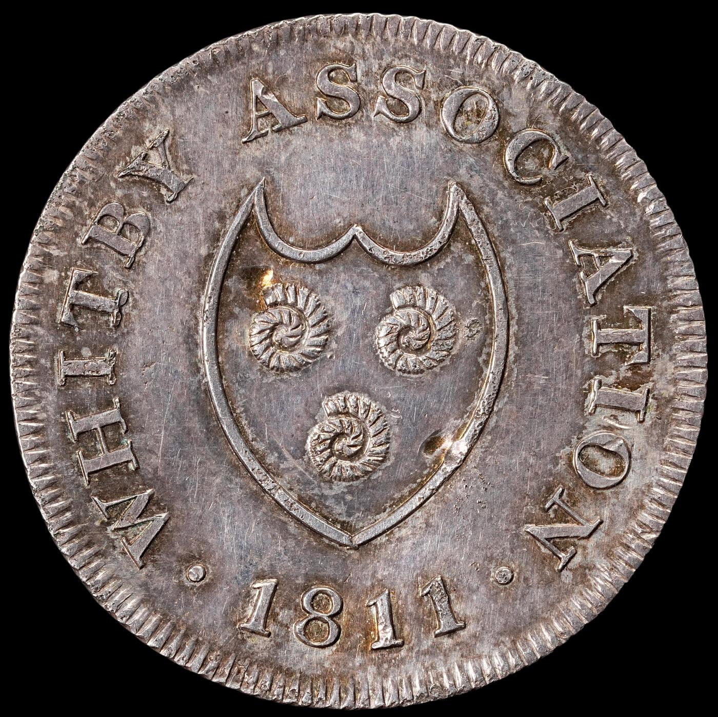 修遠堂世界钱币第七十一期 1811年英国1先令银质代用币 4.11g 币面砸痕 微不平