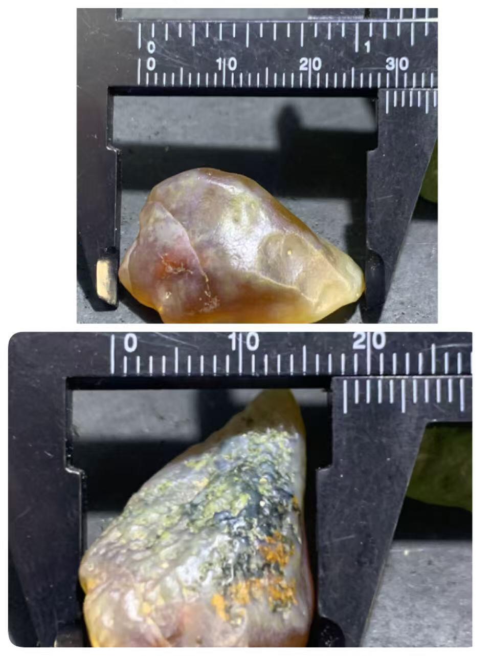 精美罕见高玉化戈壁阿拉善糖心绿草花皮玛瑙原石一颗