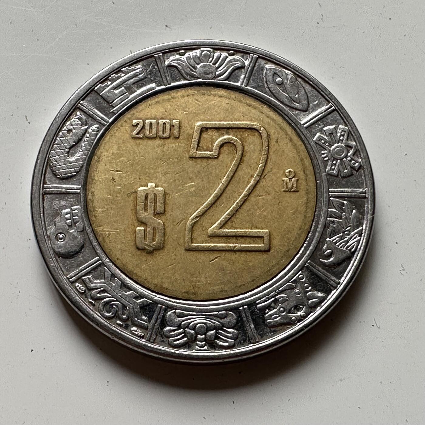 🌹外币初藏🌹🐯2025年第54场  每周二四六晚8️⃣点 接代拍 墨西哥2001年2比索