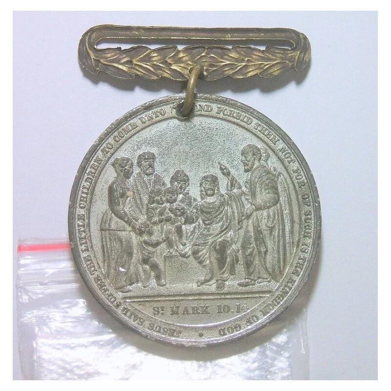 英国1880年教育家雷克斯高浮雕精制大合金章 带铭牌 43MM