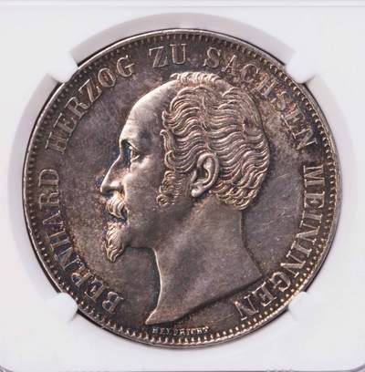 NGC-MS62 1854萨克森梅宁根2泰勒大银币 - NGC-MS62 1854萨克森梅宁根2泰勒大银币