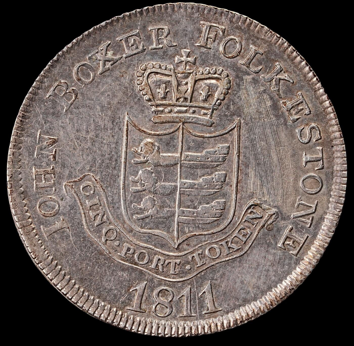 修遠堂世界钱币第七十一期 1811年英国1先令银质代用币 4.12g