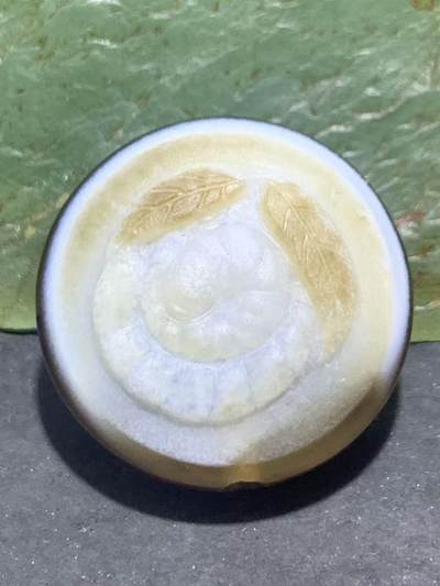 精品药师玛瑙手工雕刻蚕板珠（背云）一颗 - 精品药师玛瑙手工雕刻蚕板珠（背云）一颗