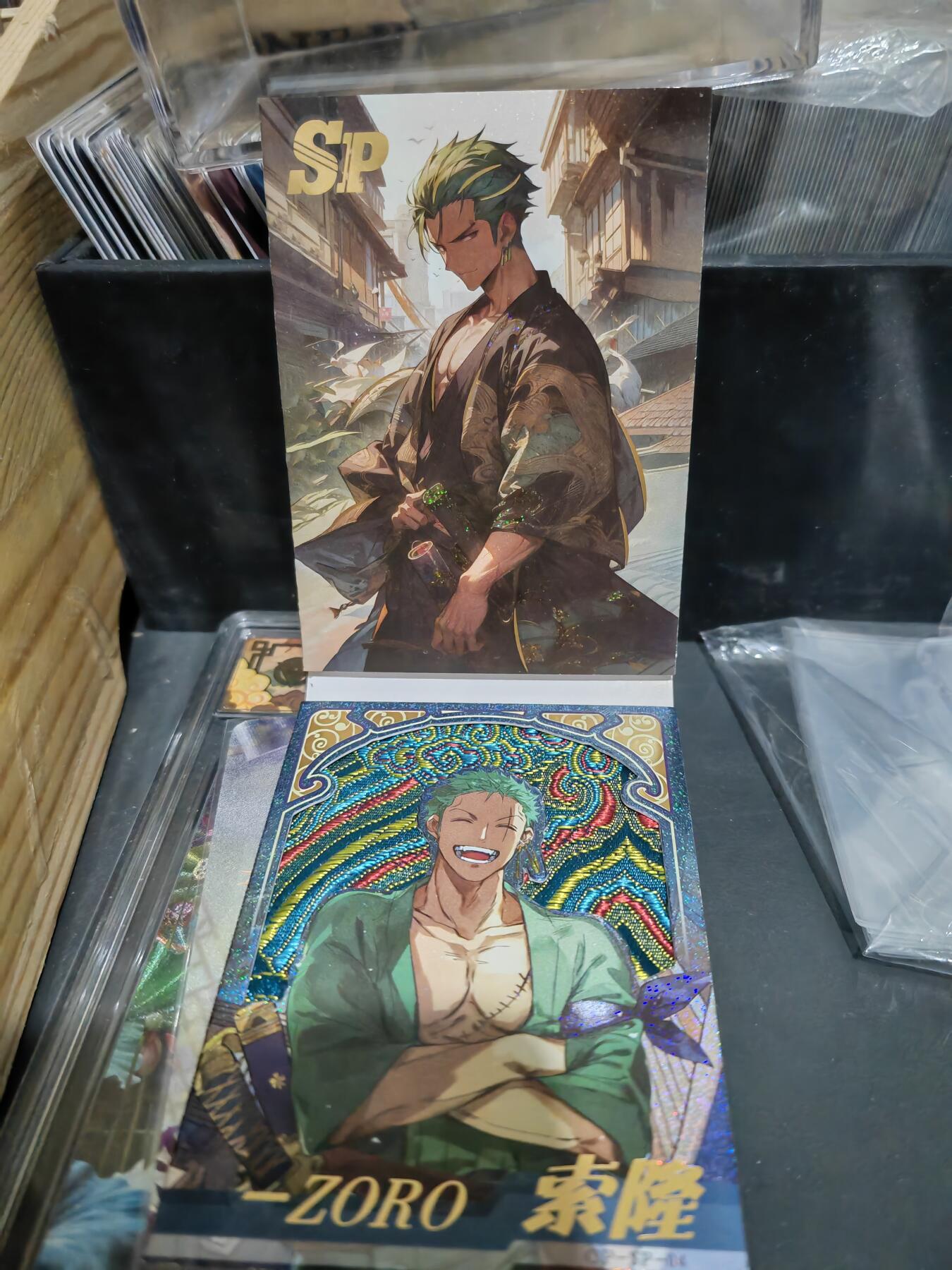 阳大大卡牌超级大甩拍第54期（周五晚上九点截拍，持续收拍品，进群福利早知道） 【稀缺高卡位】海贼  索隆   大隐藏小书物料卡(005/120)