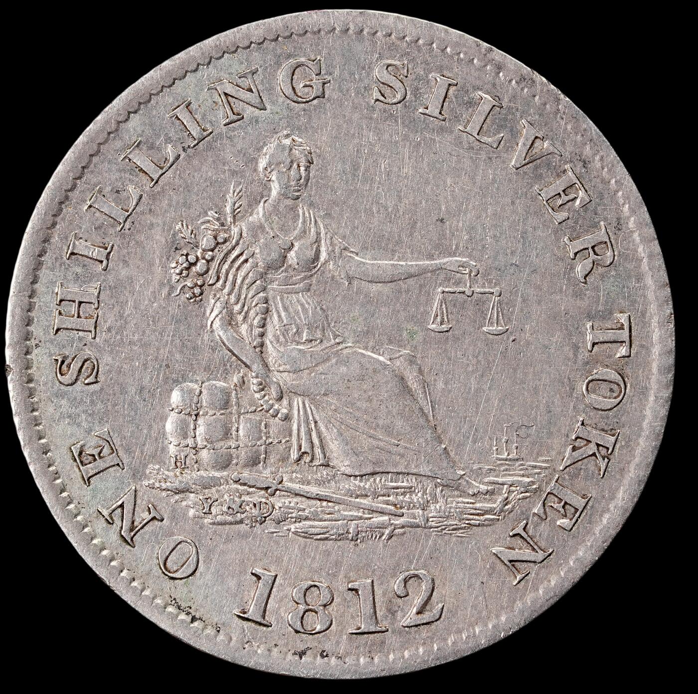 修遠堂世界钱币第七十一期 1812年英国1先令银质代用币 4.74g