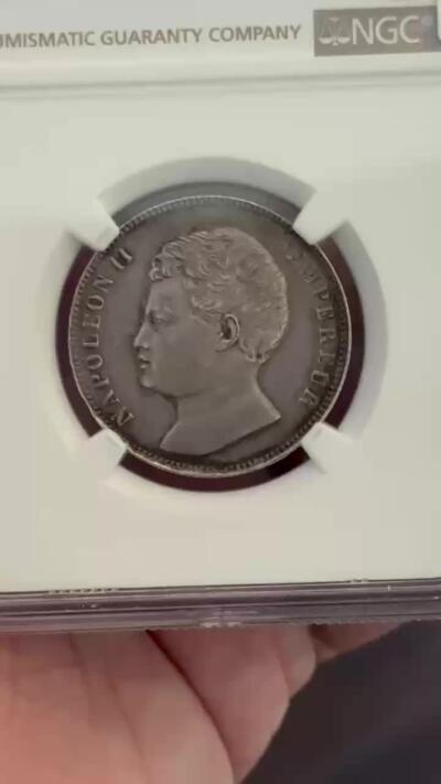 NGC-MS62 1816法国拿破仑二世小孩头2法郎银币 冠军