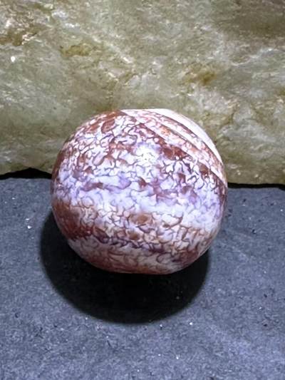 精美高玉化奶油皮天眼缠丝风化纹玛瑙随形苹果珠一颗， - 精美高玉化奶油皮天眼缠丝风化纹玛瑙随形苹果珠一颗，