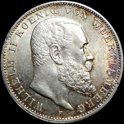 1912年德国符腾堡威廉二世 3马克 - 1912年德国符腾堡威廉二世 3马克