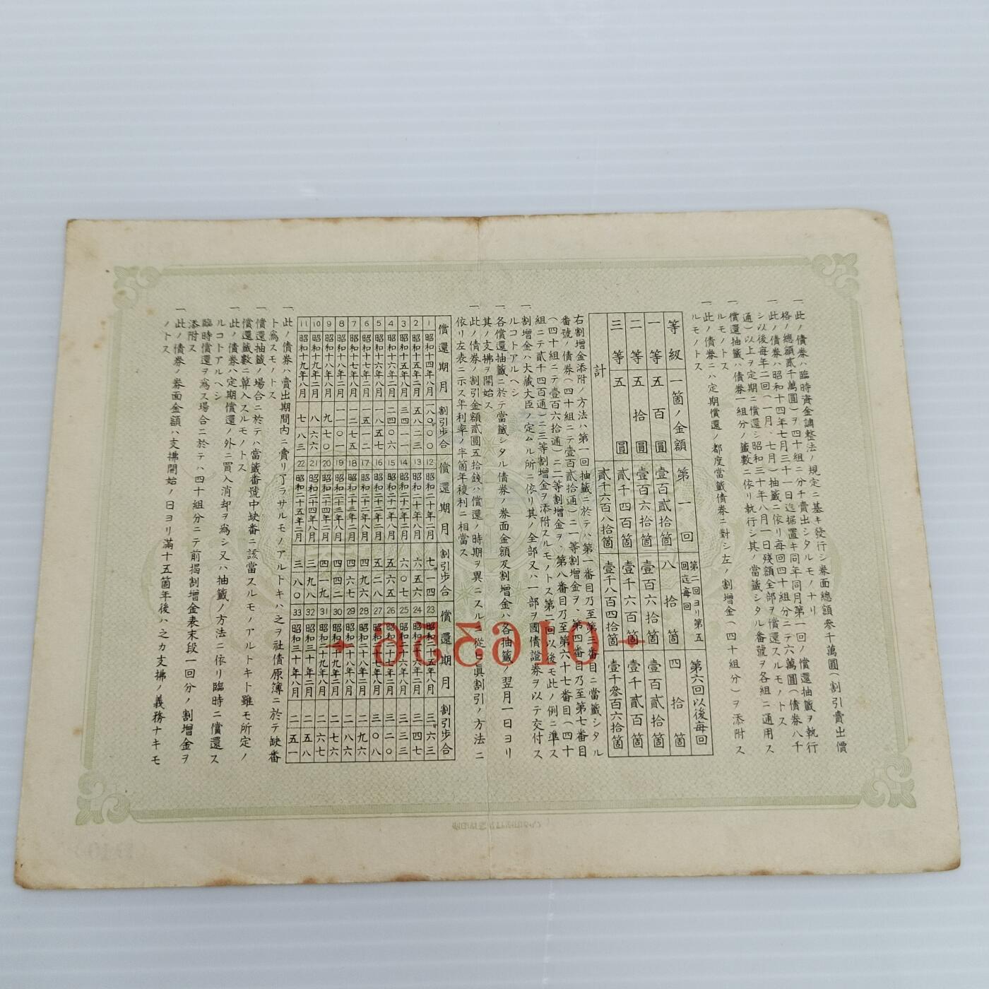 PCAI钱币  24-391  钱币杂项小专场 日本二战时期的公债