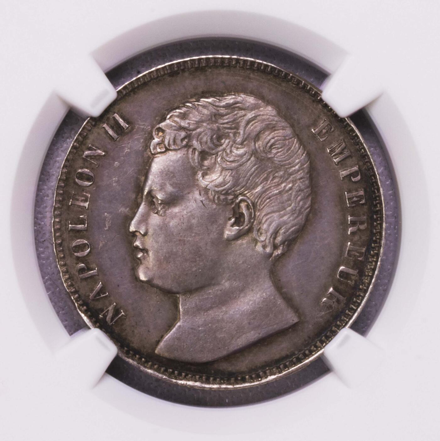 NGC-MS62 1816法国拿破仑二世小孩头2法郎银币 冠军