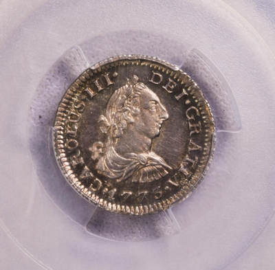PCGS-MS64 1772墨西哥卡三双柱半瑞尔 亚军 - PCGS-MS64 1772墨西哥卡三双柱半瑞尔 亚军